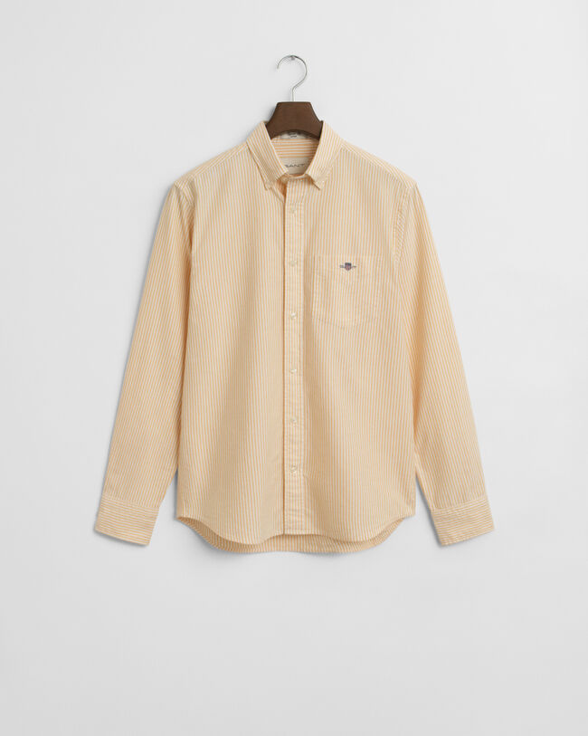 Camisa Oxford clássica com riscas finas regular fit