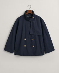 Casaco estilo gabardina com comprimento médio