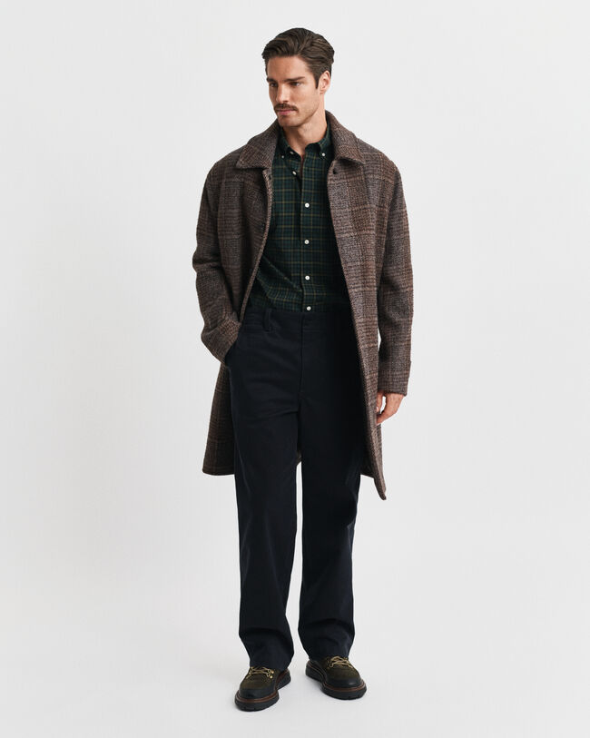 Camisa em popelina com padrão de xadrez Classic regular fit