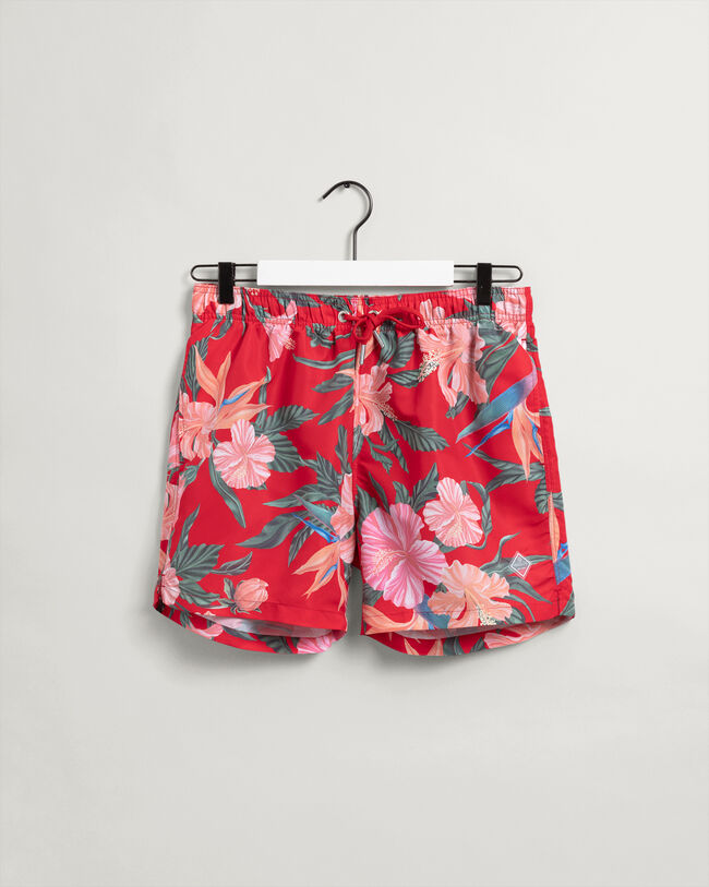 Cal&ccedil;&otilde;es de banho com estampado tropical classic fit