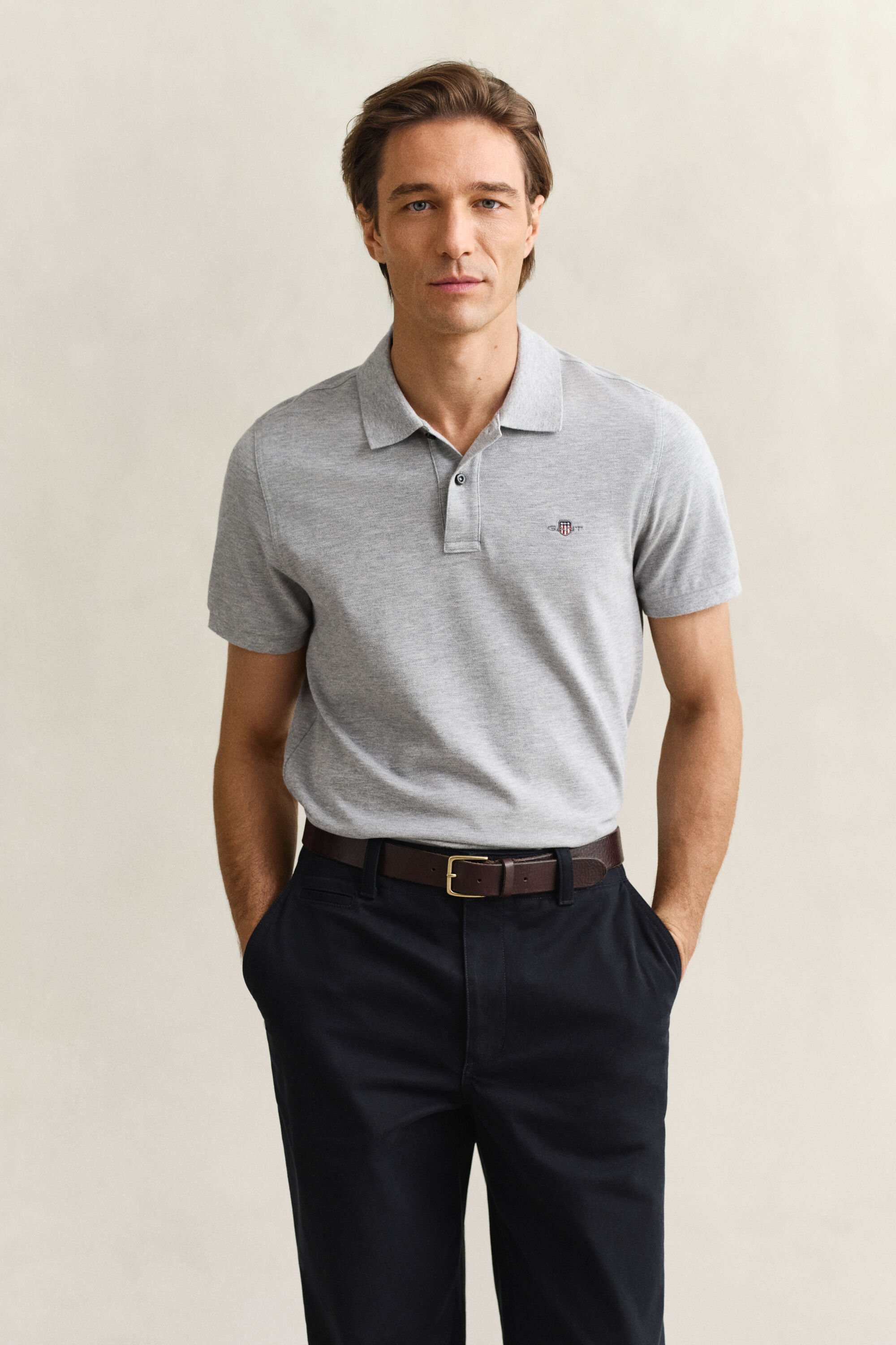 Polo em algodão piqué Shield regular fit