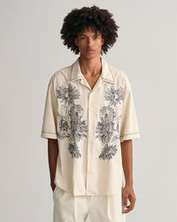 Camisa de manga curta bordada oversized