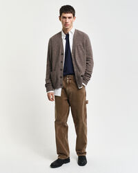 Casaco de malha em mistura de l&atilde;