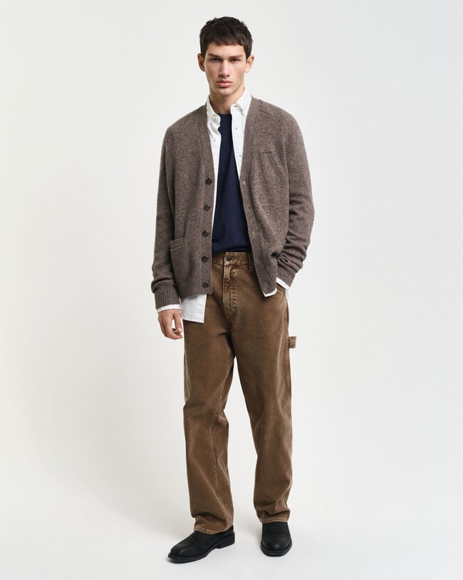 Casaco de malha em mistura de l&atilde;