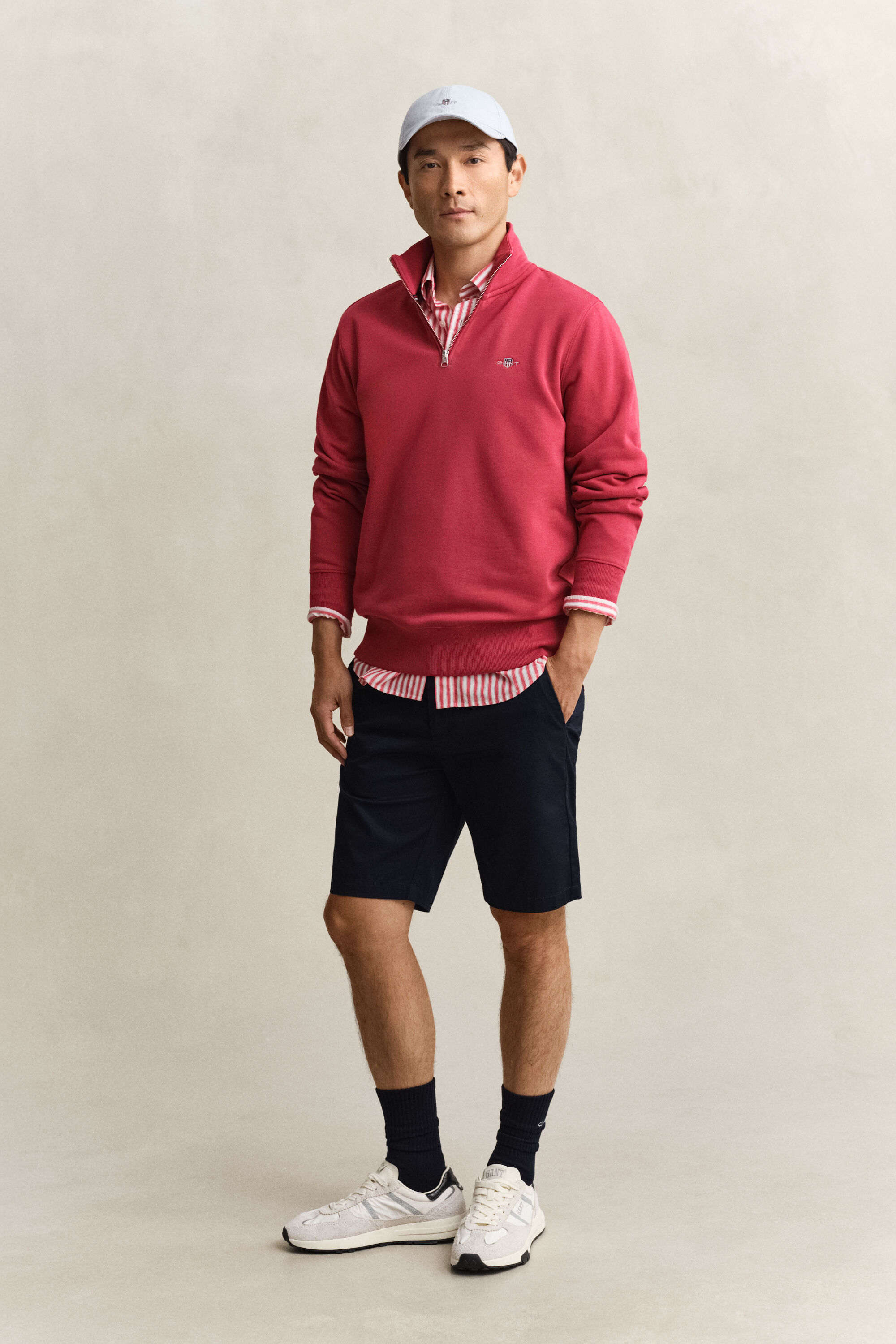 Sweatshirt com meio fecho Shield