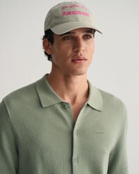 Camisa de manga curta em malha texturizada