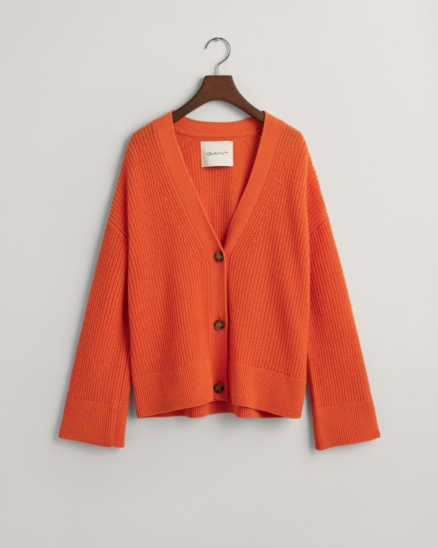 Casaco de malha em lã canelada