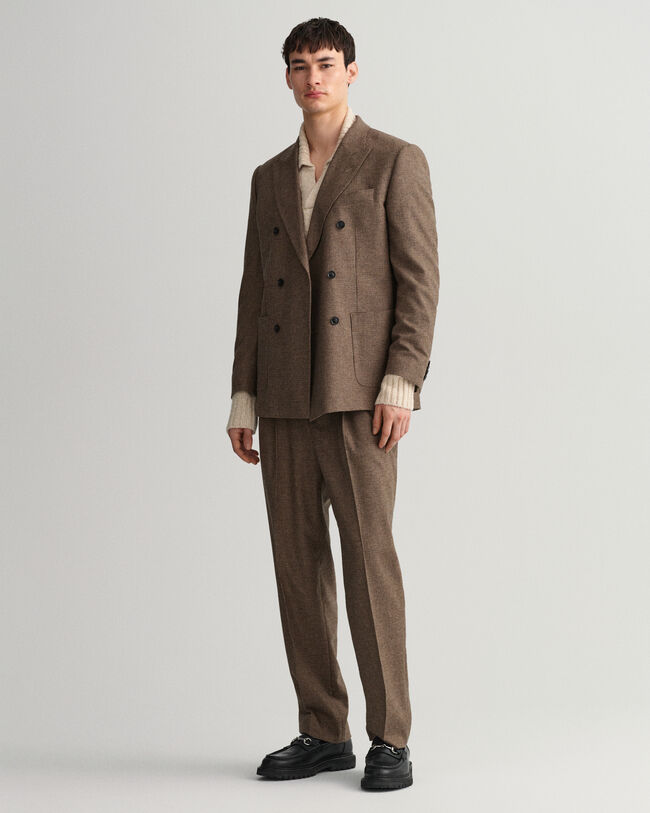 Blazer de fato com padrão de xadrez Houndstooth