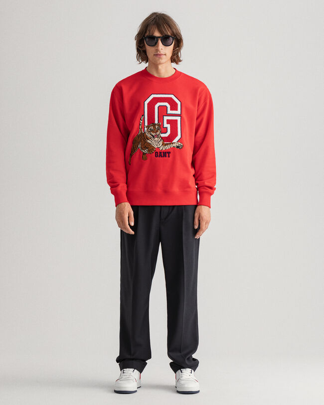 Sweatshirt com decote redondo Tiger