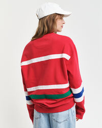 Sweatshirt com decote redondo e painel