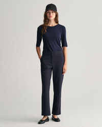 Calças cigarette em jersey