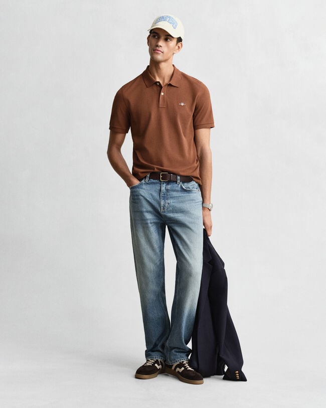 Polo em algodão piqué Shield regular fit