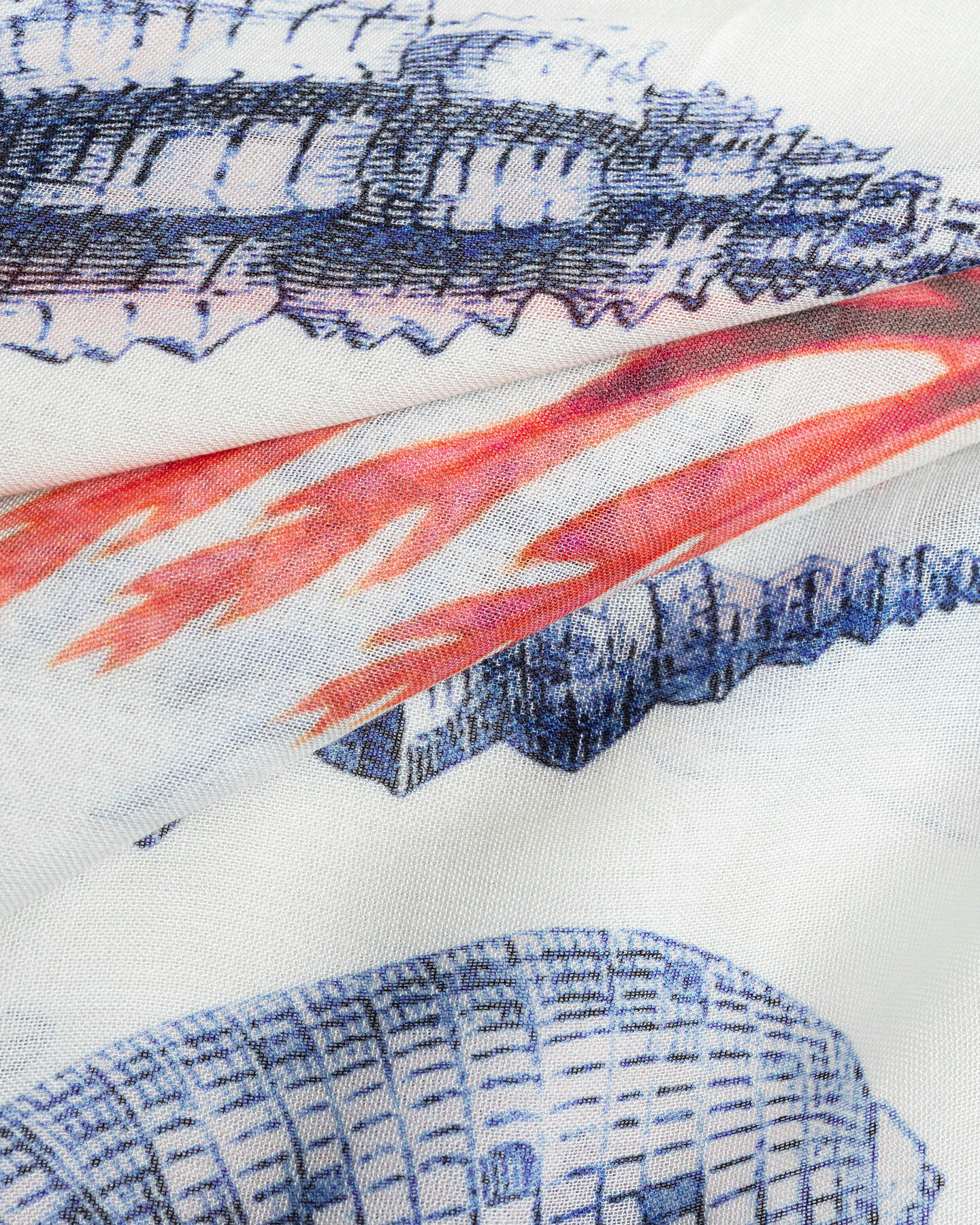 Len&ccedil;o com estampado Seashell