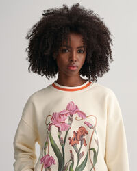 Sweatshirt com decote redondo e estampado Iris