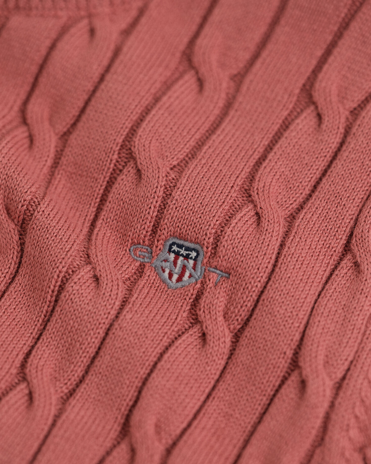 Camisola de malha entrançada em algodão com elastano de manga curta Teen Girls