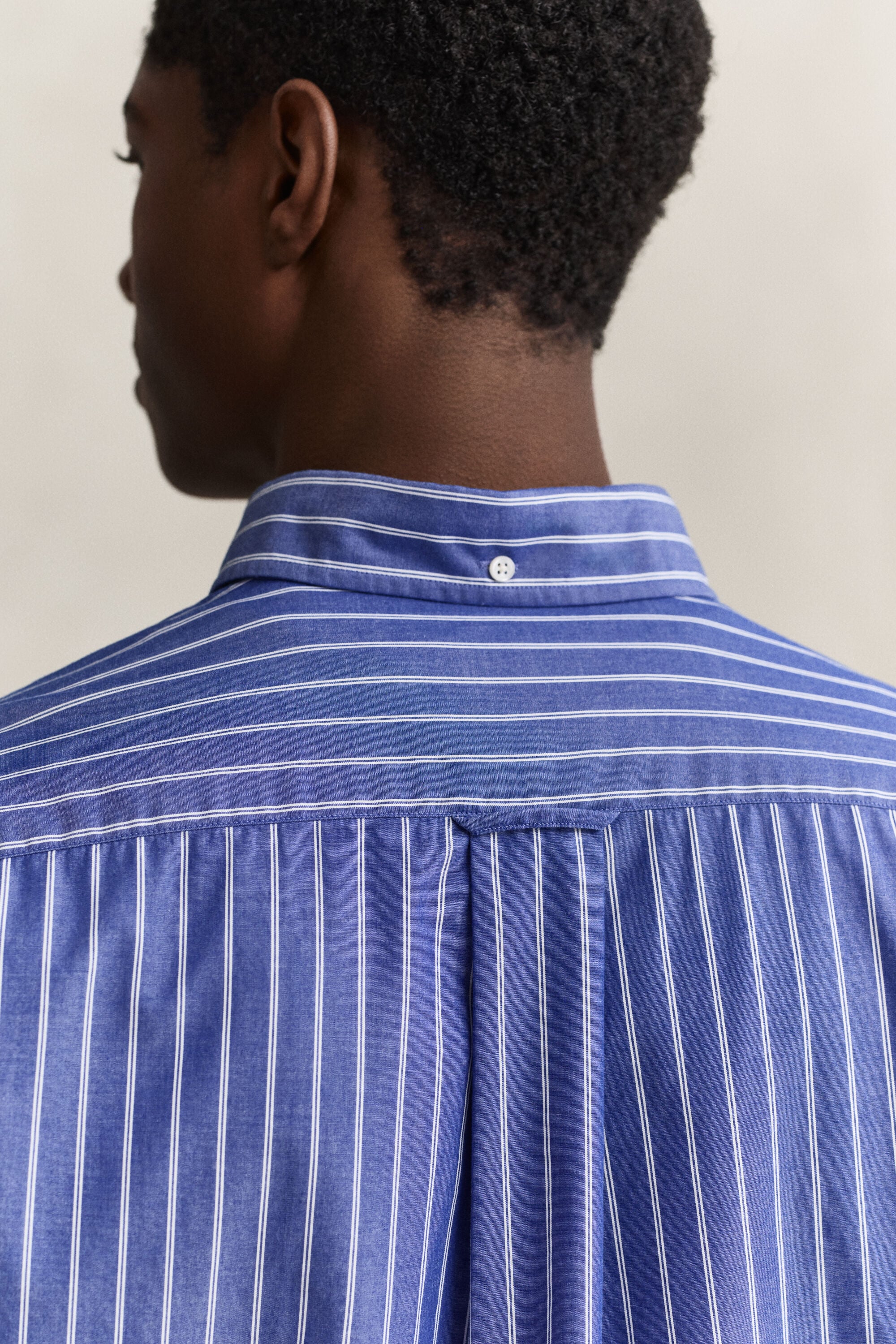 Camisa em popelina às riscas Classic