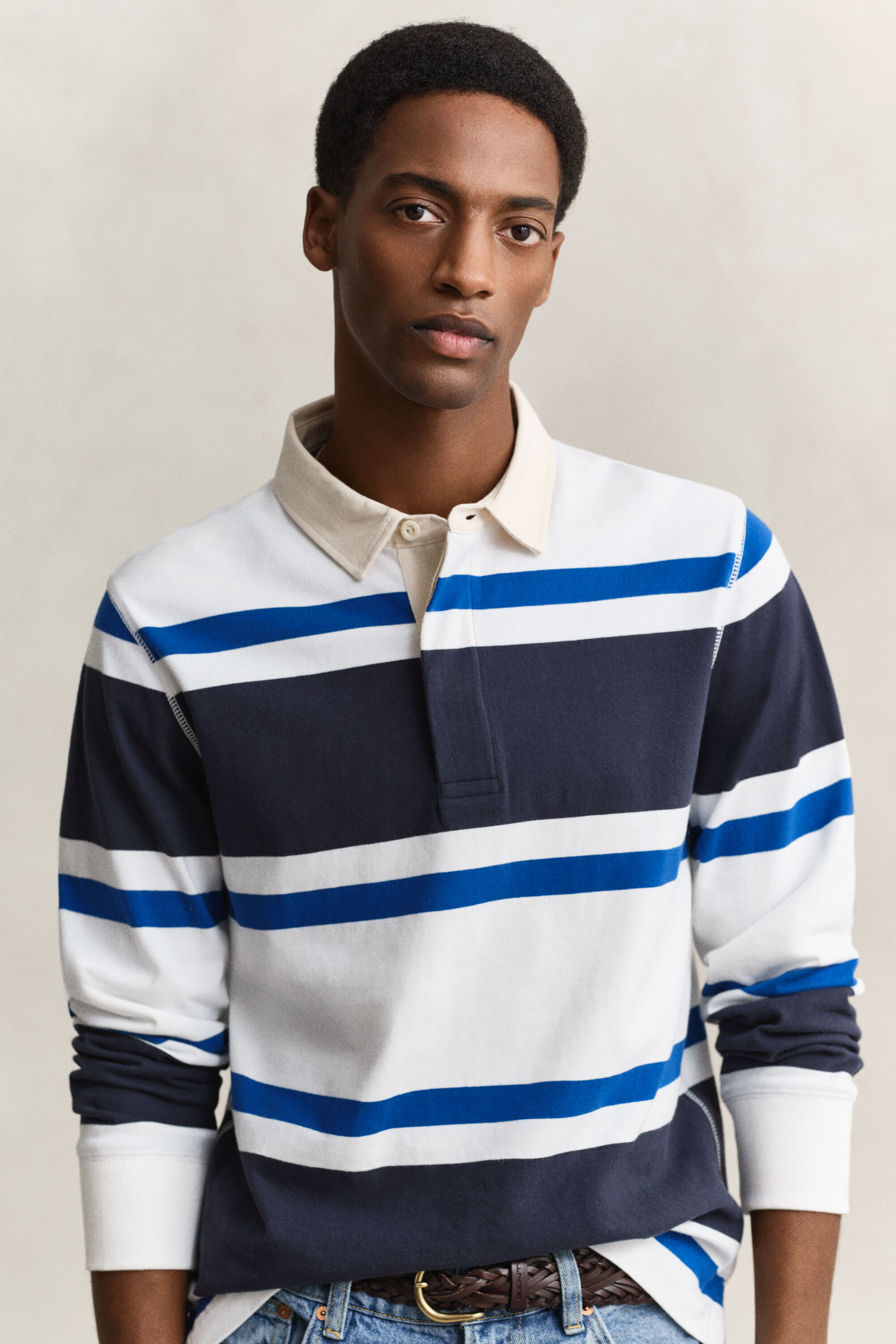 Rugger às riscas em bloco