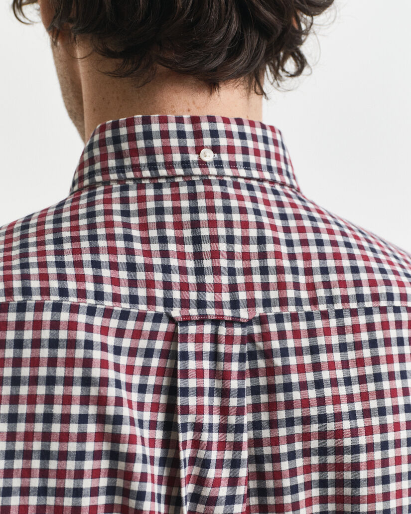 Camisa em sarja gingham regular fit