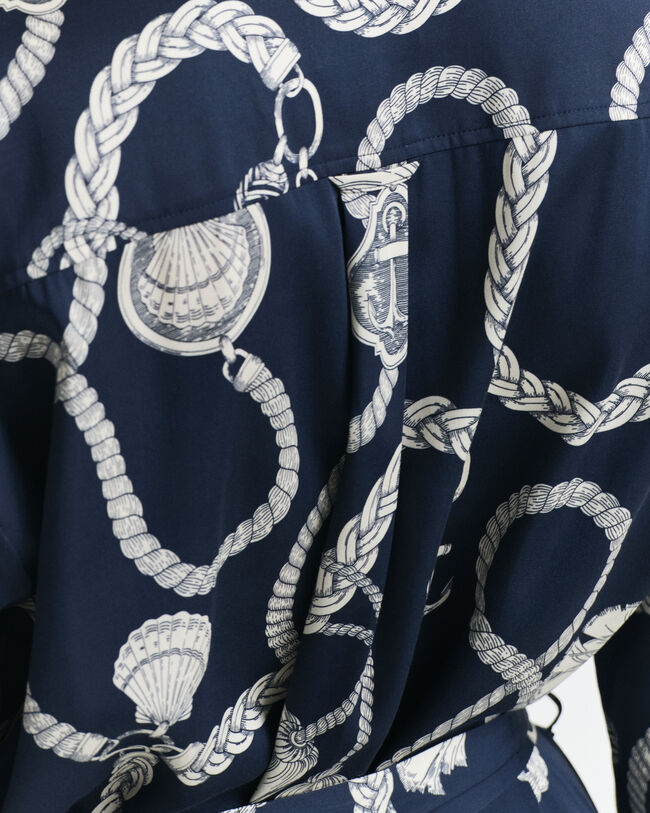 Vestido-camisa Sailing Print