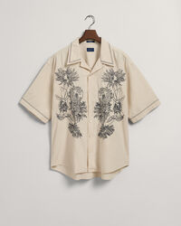 Camisa de manga curta bordada oversized