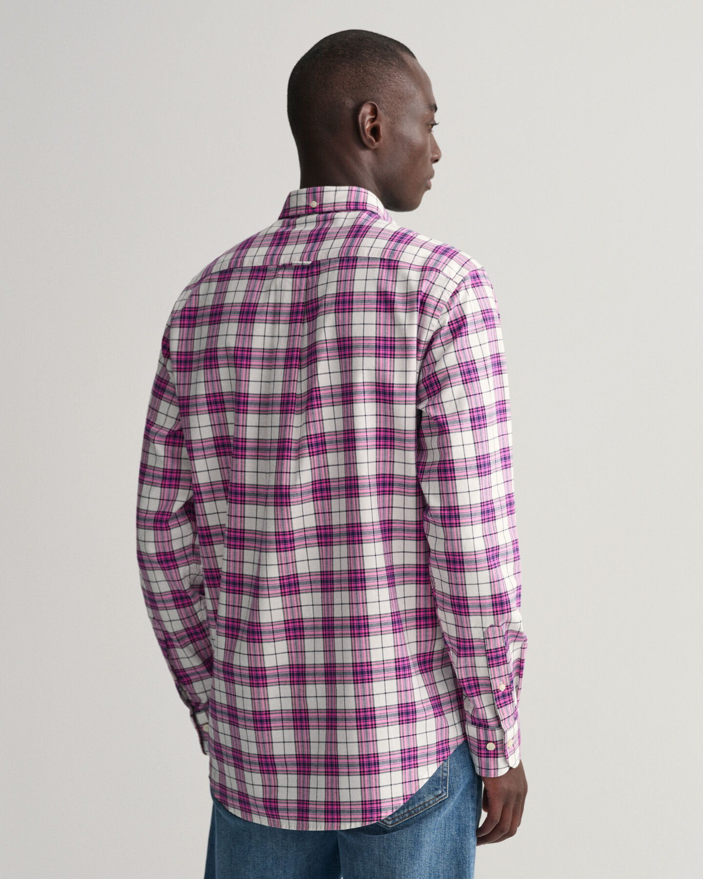 Camisa Oxford axadrezada regular fit