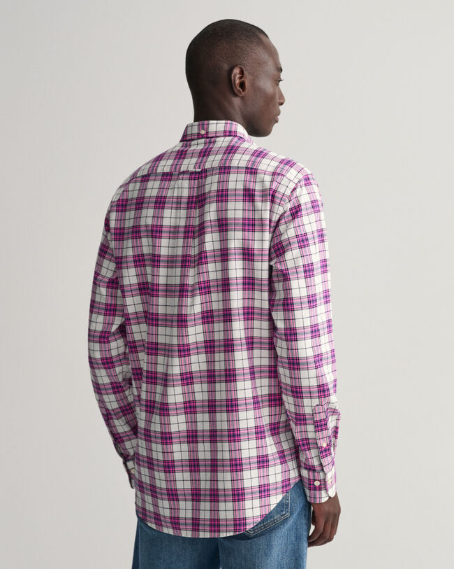 Camisa Oxford axadrezada regular fit