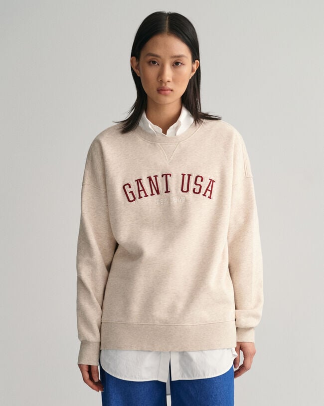 Sweatshirt com decote redondo GANT USA oversized