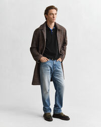 Polo em algodão piqué contrastante