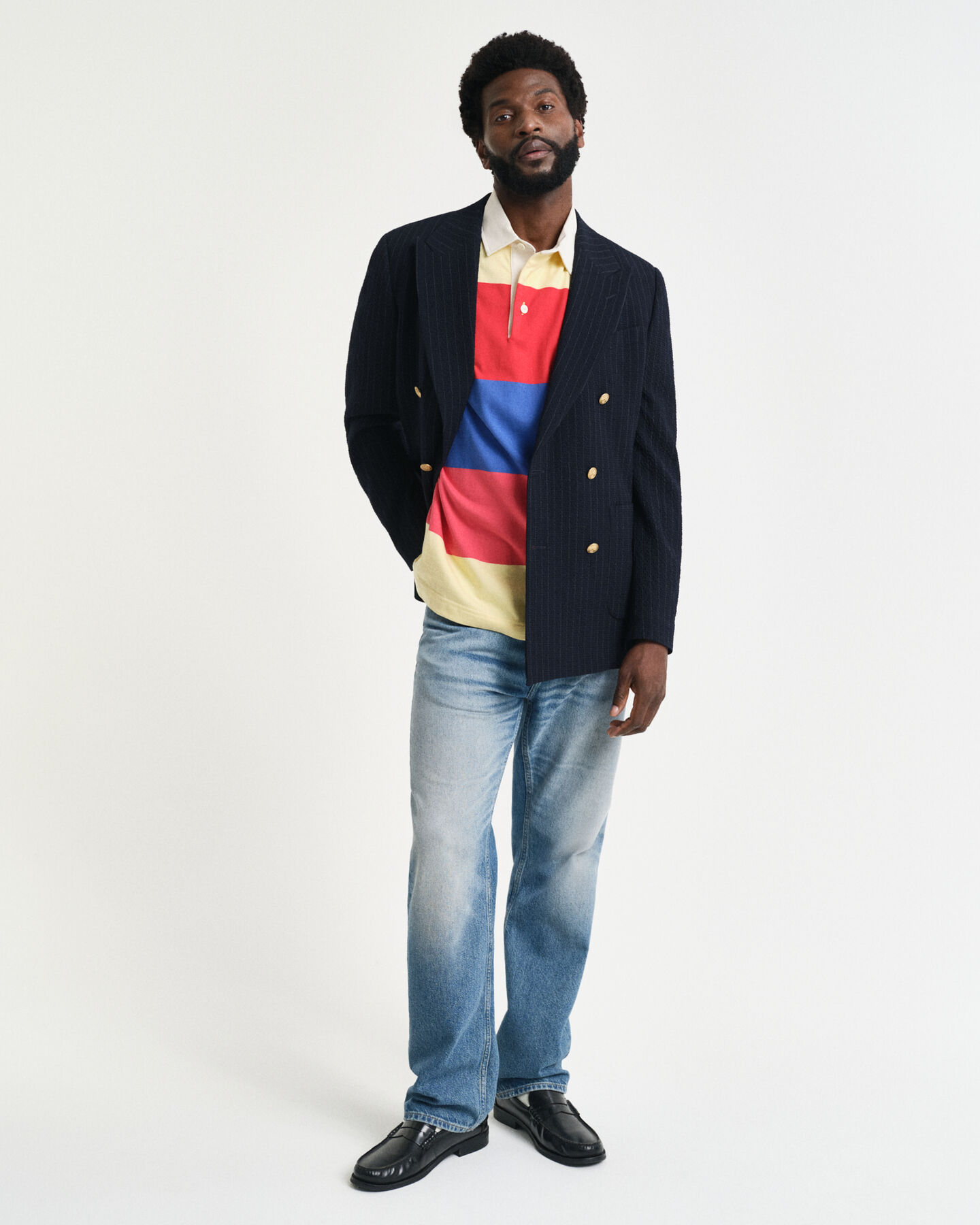 Heavy Rugger de manga curta às riscas