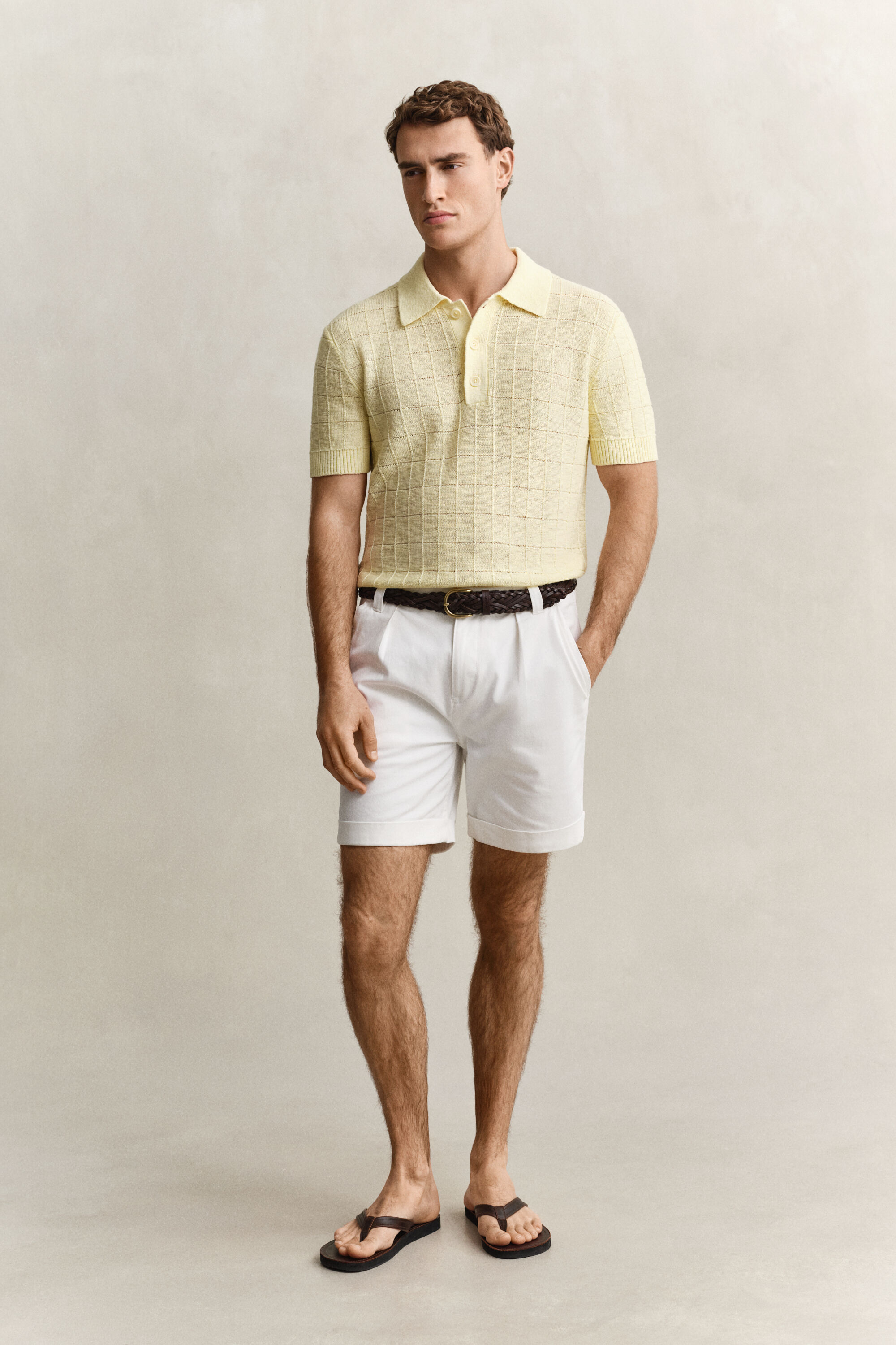 Camisola de malha tipo polo