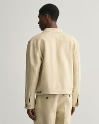 Casaco de fato em linho e algodão relaxed fit