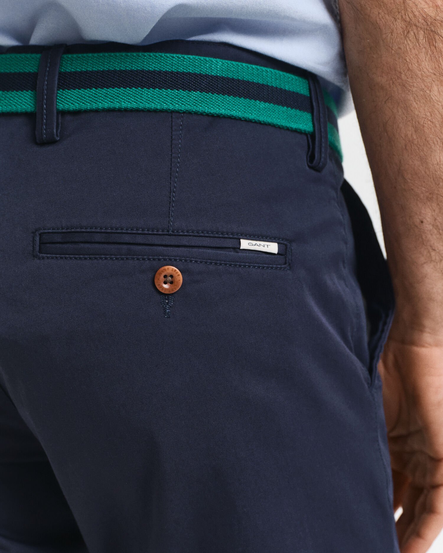 Calças chino em sarja slim fit