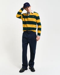 Cal&ccedil;as chino em sarja e algod&atilde;o relaxed fit