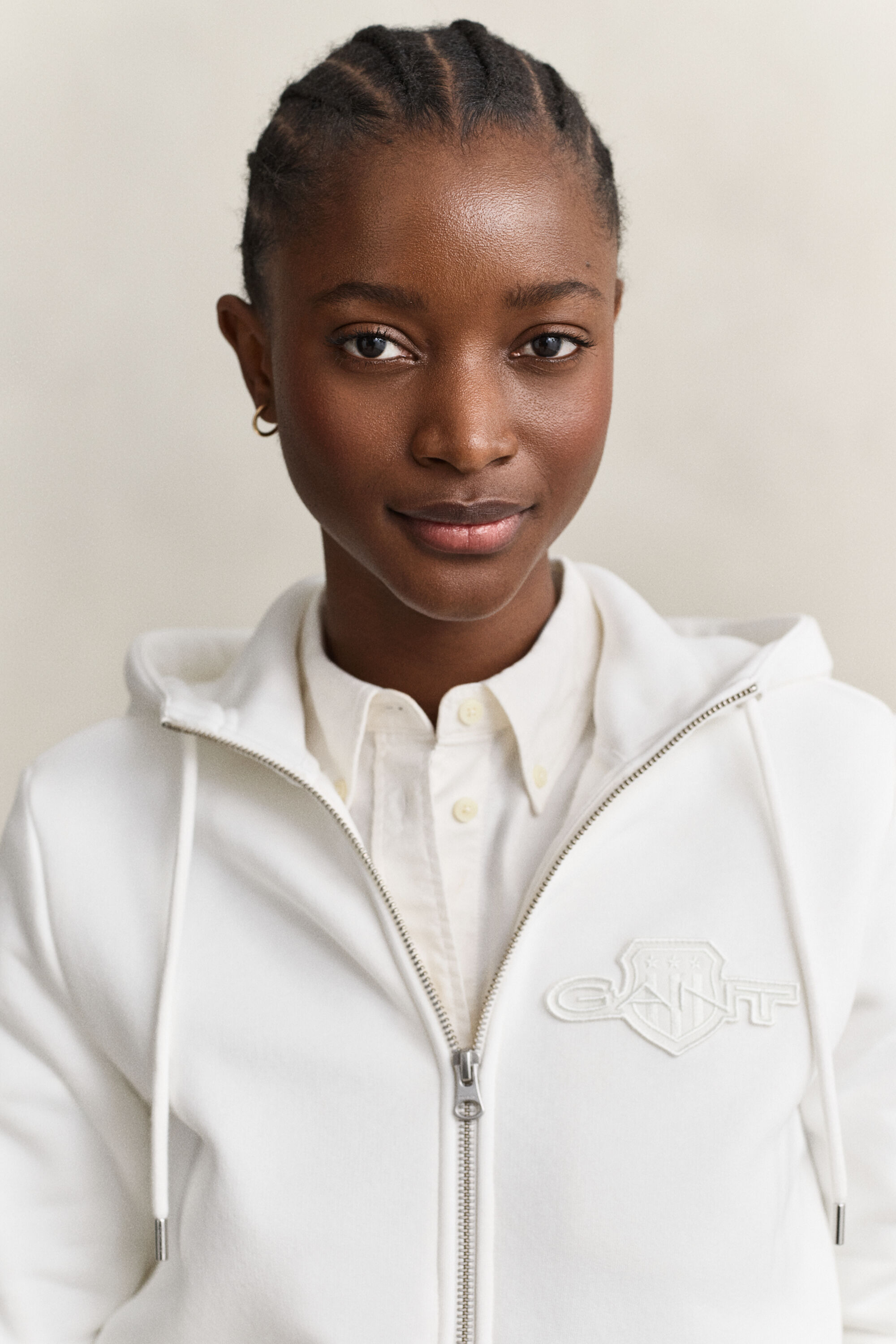 Sweatshirt com capuz e fecho Tonal Shield