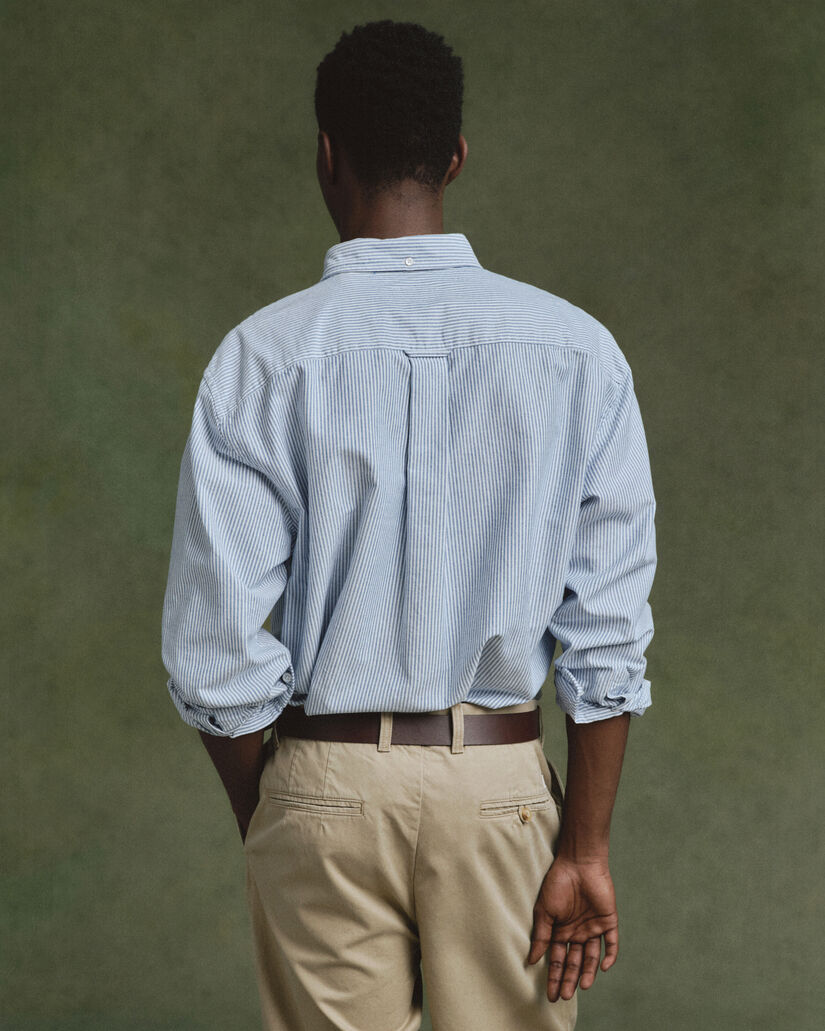 Camisa US Oxford Banker Stripe relaxed fit