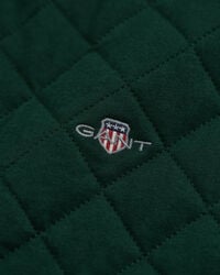 Sweatshirt acolchoada com fecho de correr e colarinho em bombazina