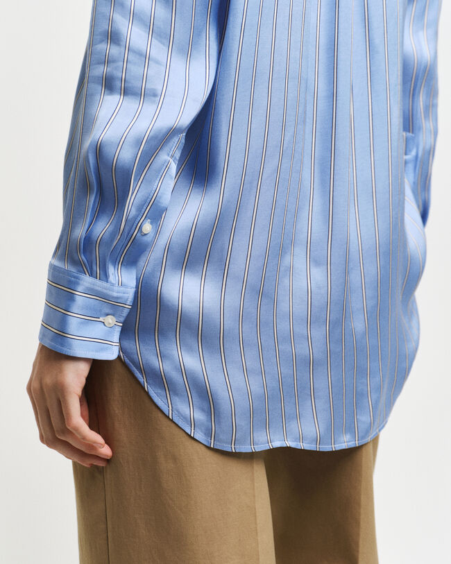 Camisa fluida &agrave;s riscas relaxed fit