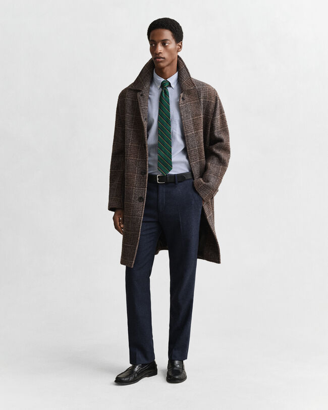 Camisa em popelina às riscas finas Classic regular fit