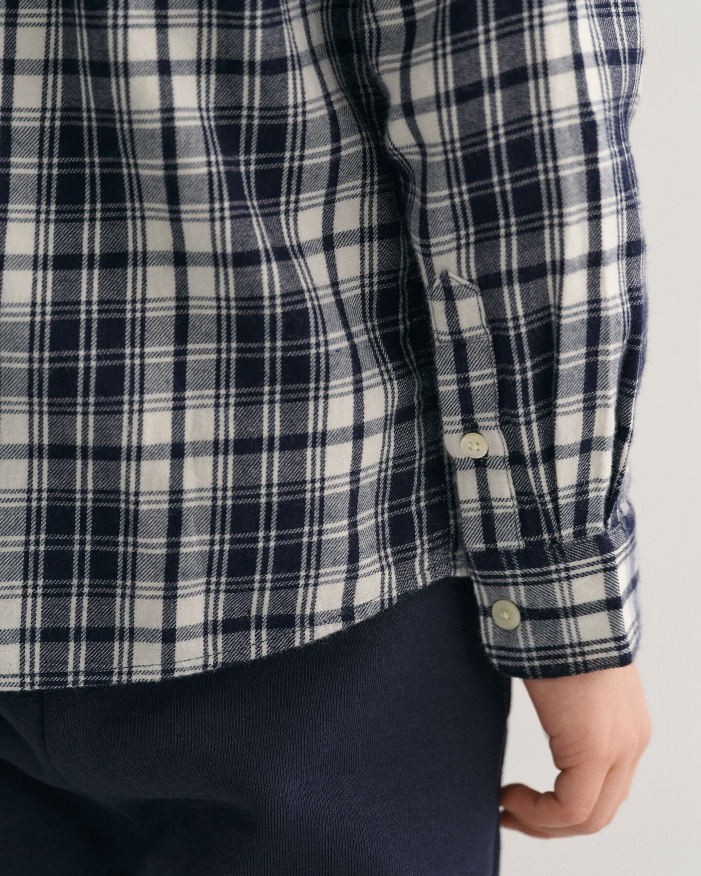 Camisa de flanela com padr&atilde;o de xadrez regular fit Kids