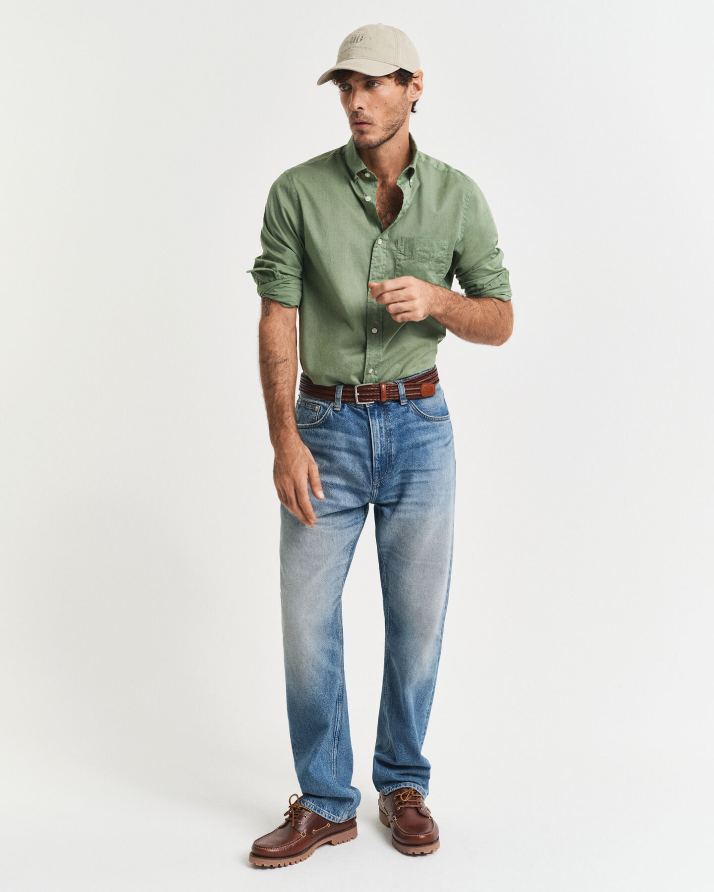 Camisa Sunfaded em voile regular fit