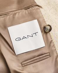 Casaco de fato em malha Nepps com padrão espinha de peixe relaxed fit