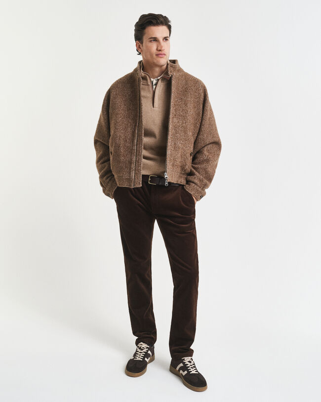 Sweatshirt com meio fecho Sacker Rib