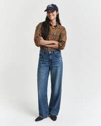 Camisa com padrão axadrezado oversized