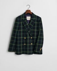 Blazer de fato com padrão de xadrez regular fit