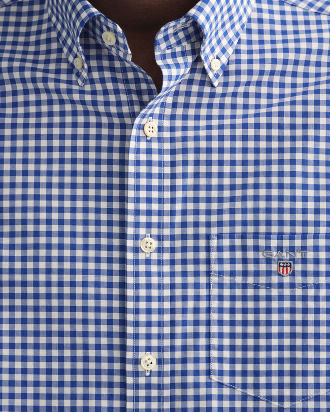 Camisa em popelina gingham regular fit