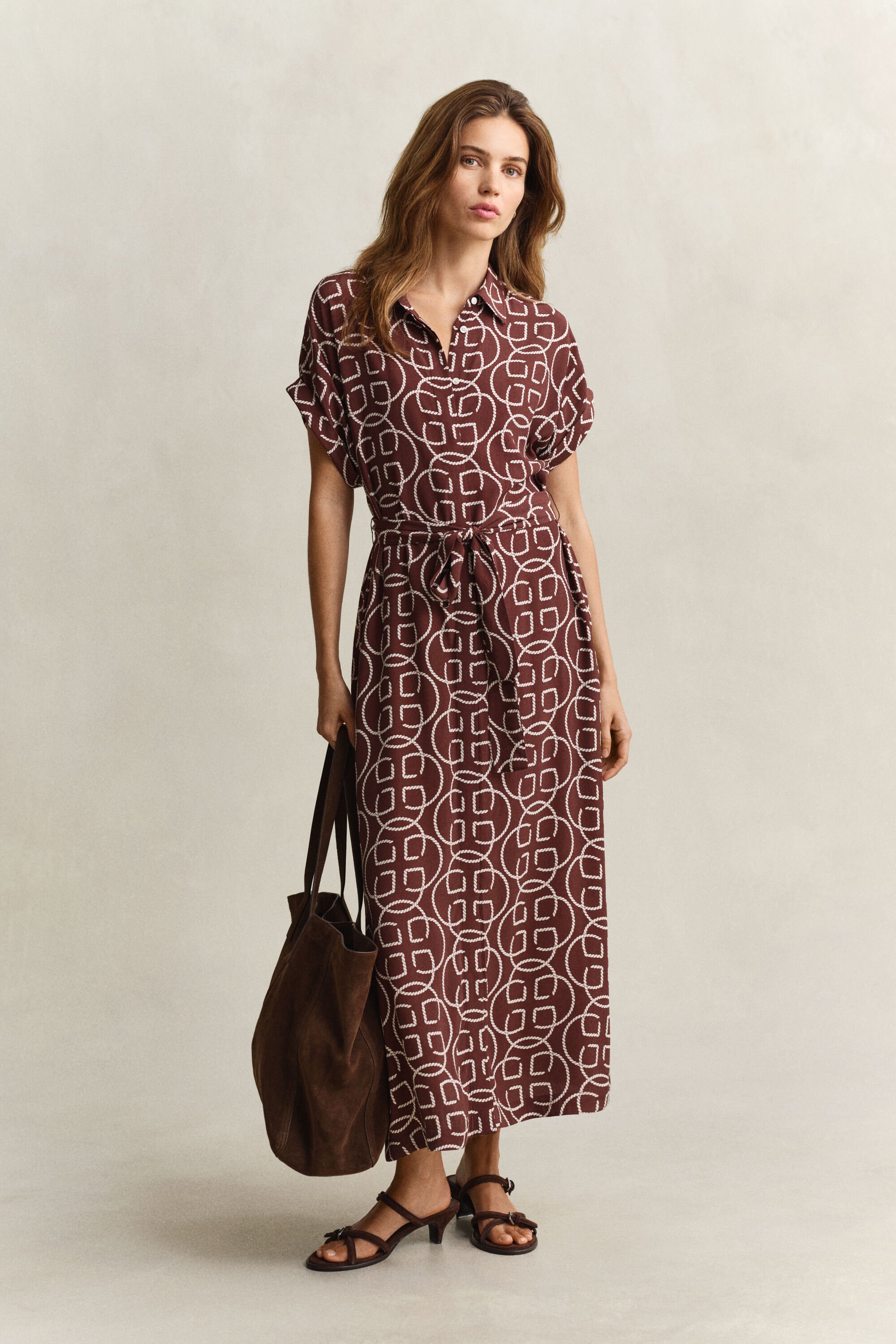 Vestido com mangas bolero Monogram