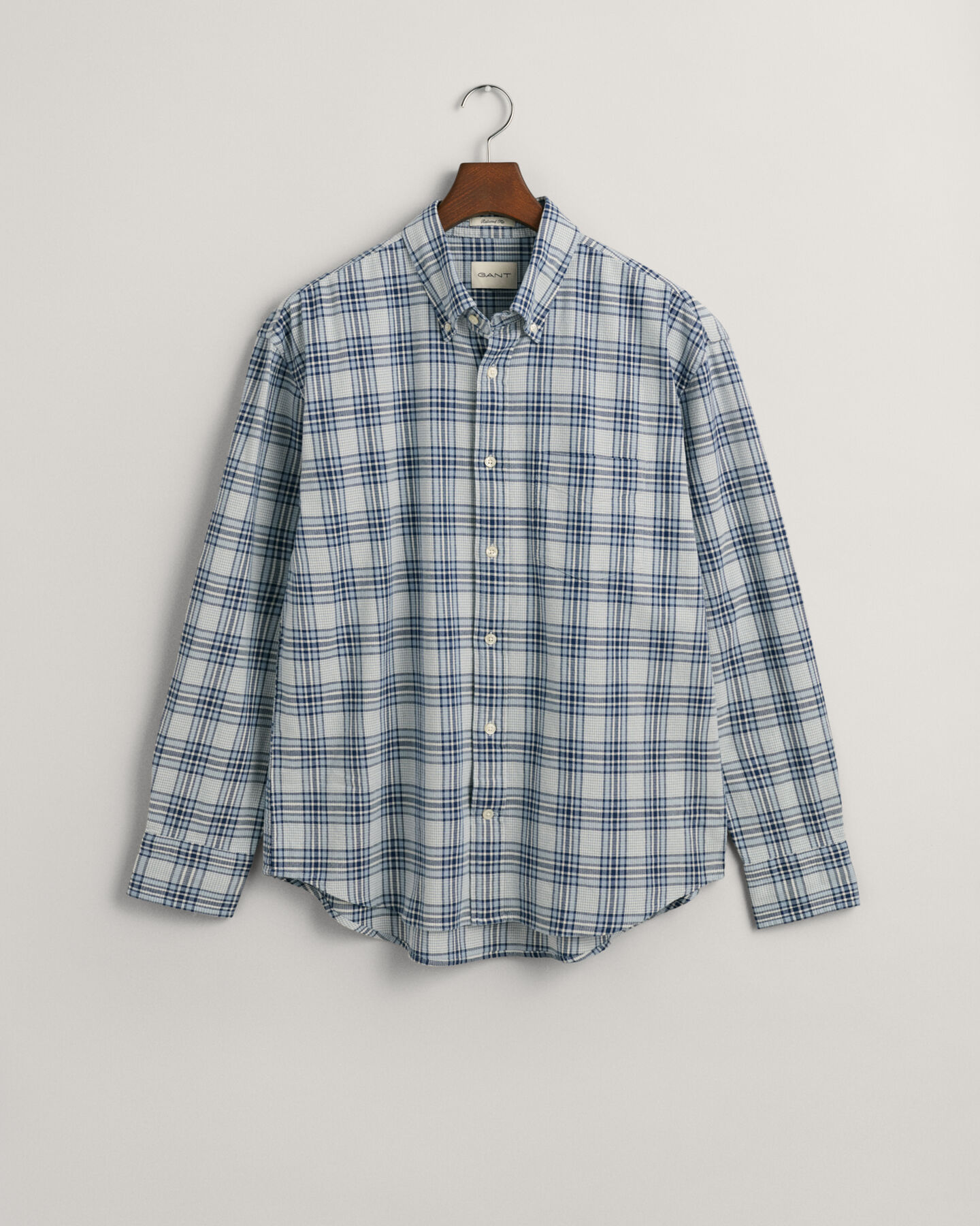 Camisa com padr&atilde;o de xadrez Textured relaxed fit