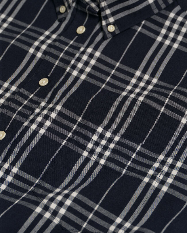 Camisa de flanela com padrão de xadrez relaxed fit