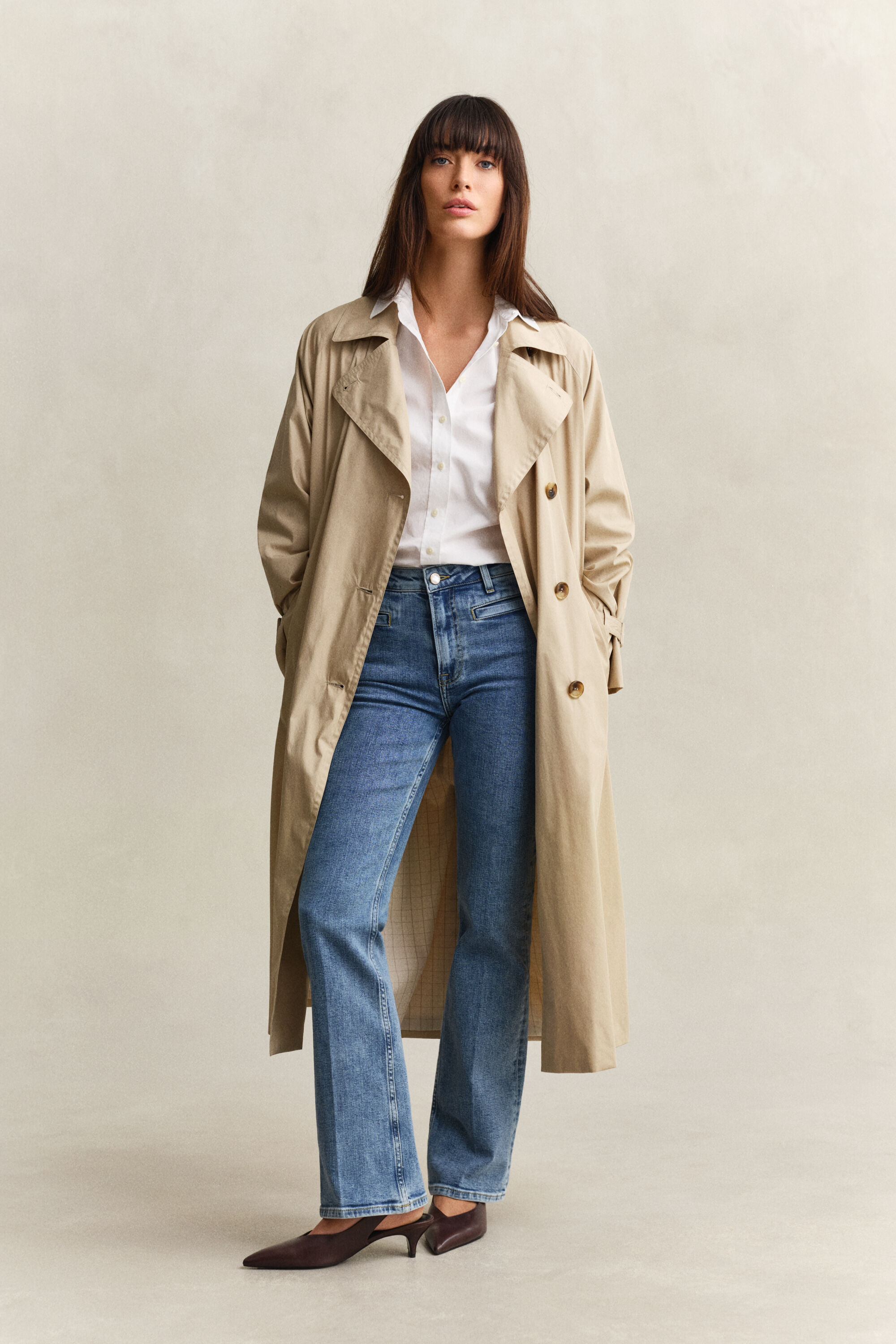 Calças de ganga evasê Monogram