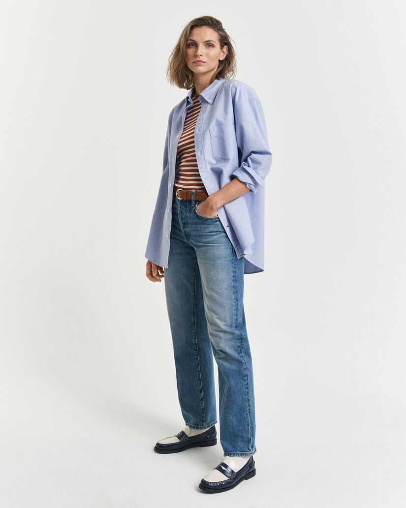 T-shirt canelada &agrave;s riscas